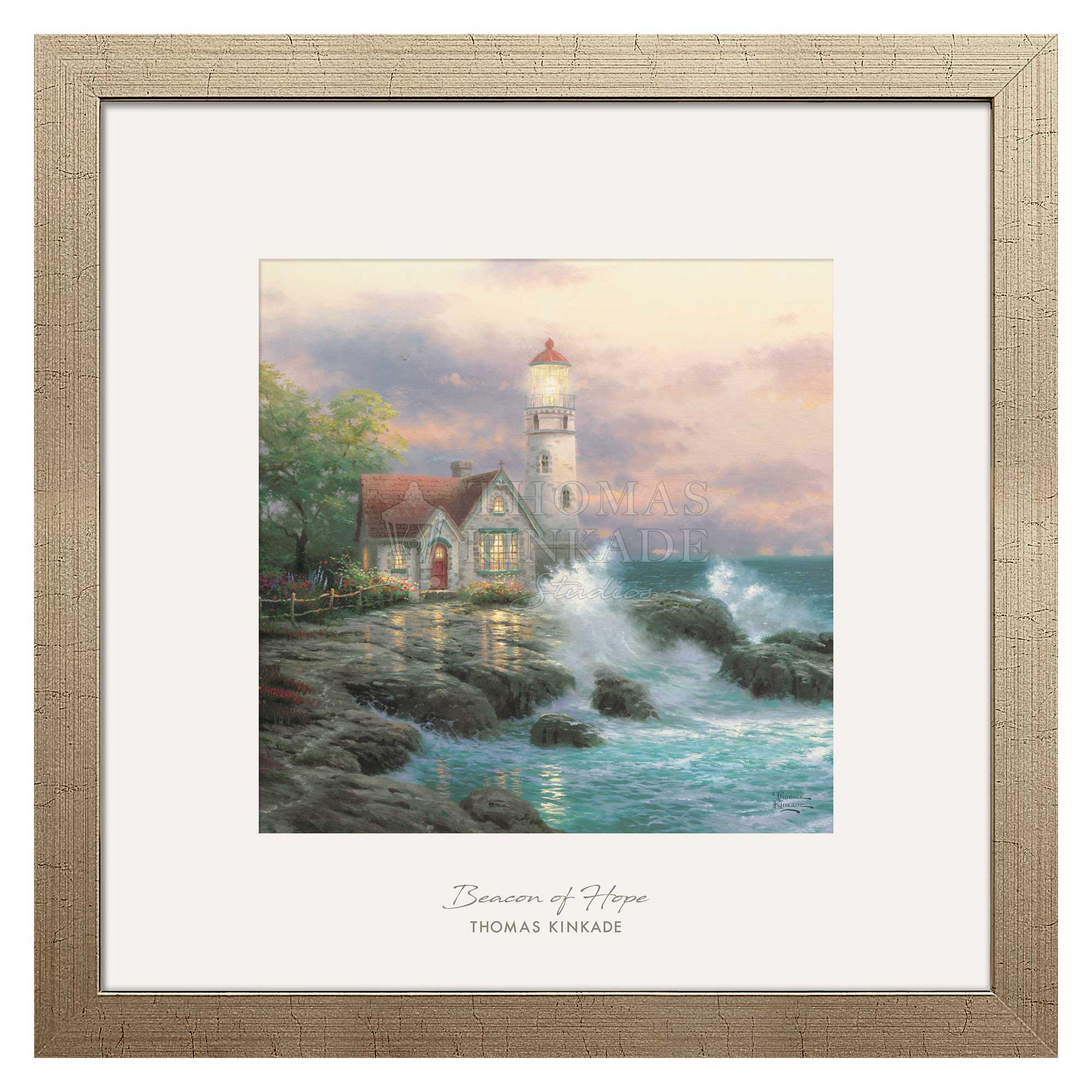 “Beacon newest of Hope” lithograph on canvas by Thomas Kinkade