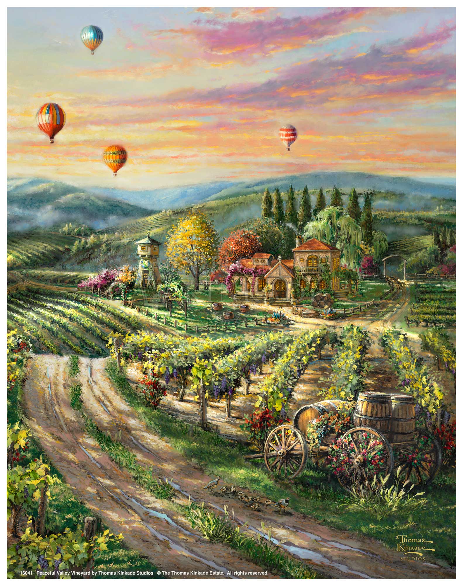 Peaceful Valley Vineyard - Art Prints – Thomas Kinkade Studios