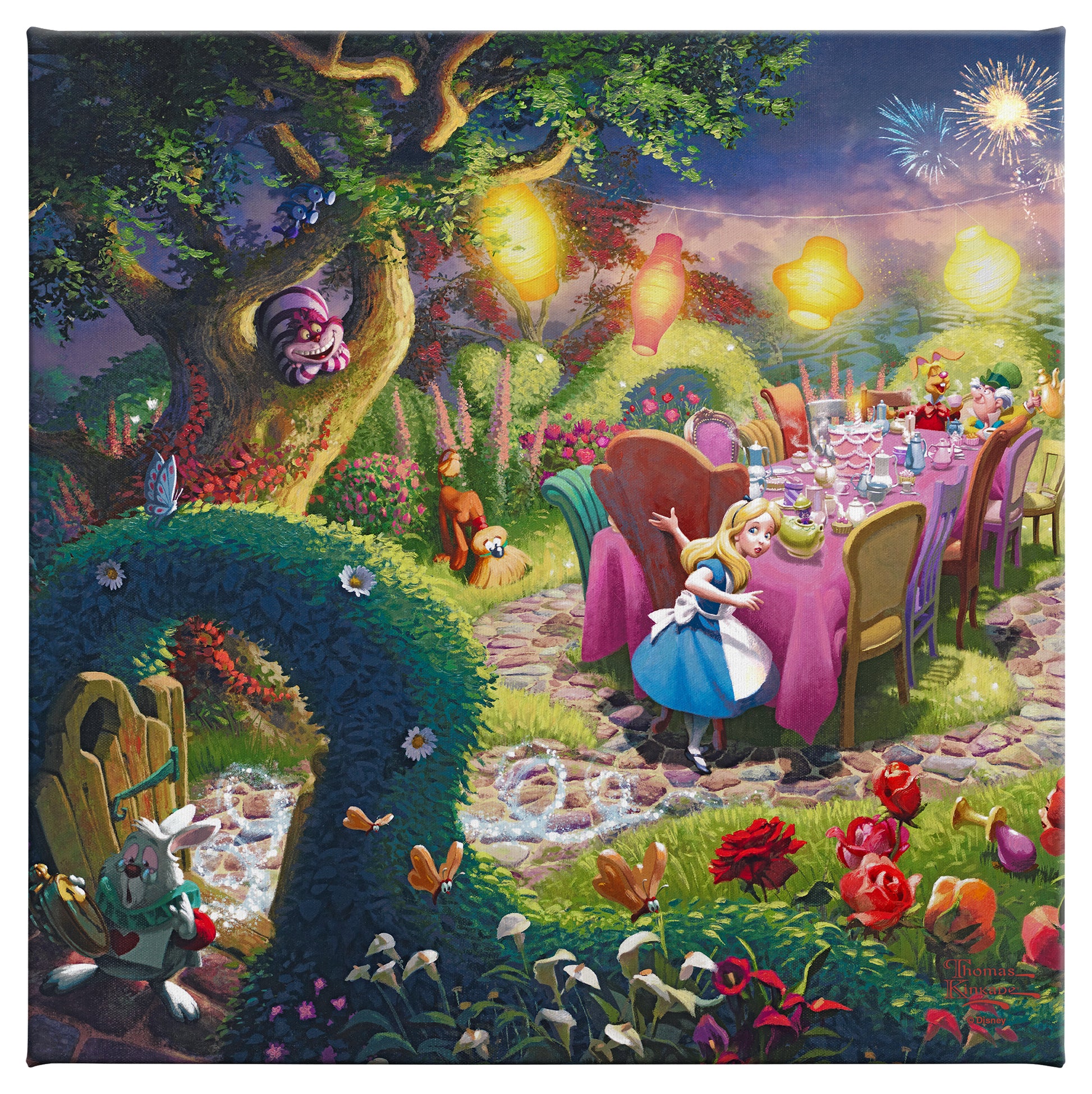 Disney Mad Hatter's Tea Party - 14 x 14 Gallery Wrapped Canvas