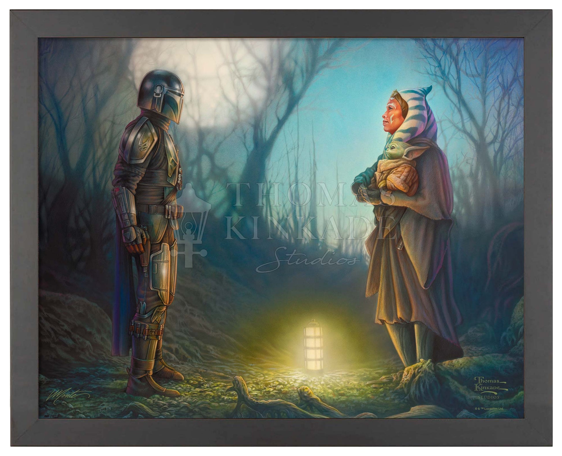 Star Wars The Mandalorian Baby Yoda The Child Painting Fine Art Lithograph  Print