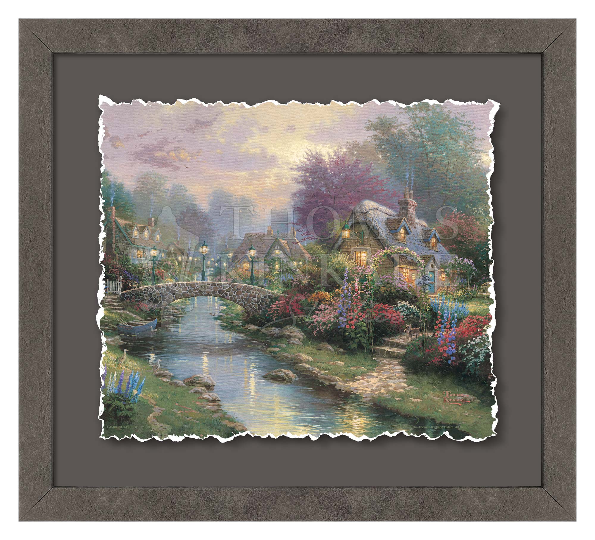 Lamplight Bridge - Deckled Edge Prints – Thomas Kinkade Studios