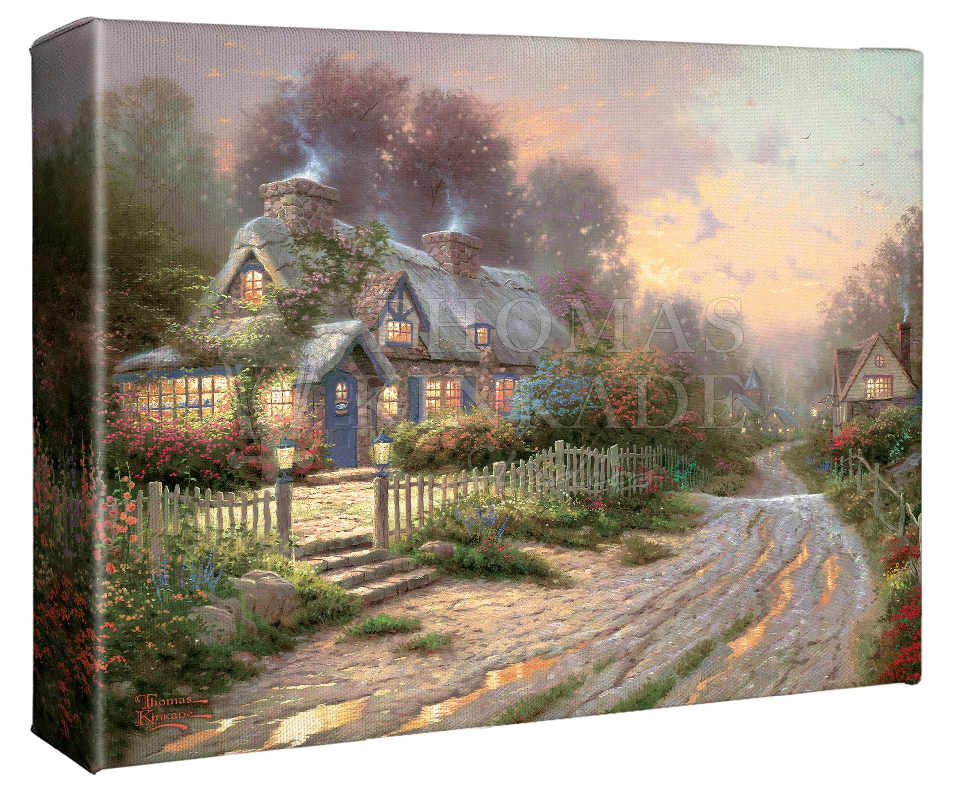 Teacup Cottage - 8 x 10 Gallery Wrapped Canvas – Thomas Kinkade