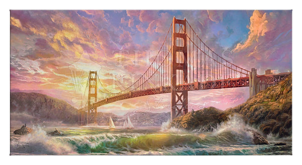 Sunset on Golden Gate Bridge – Thomas Kinkade Studios