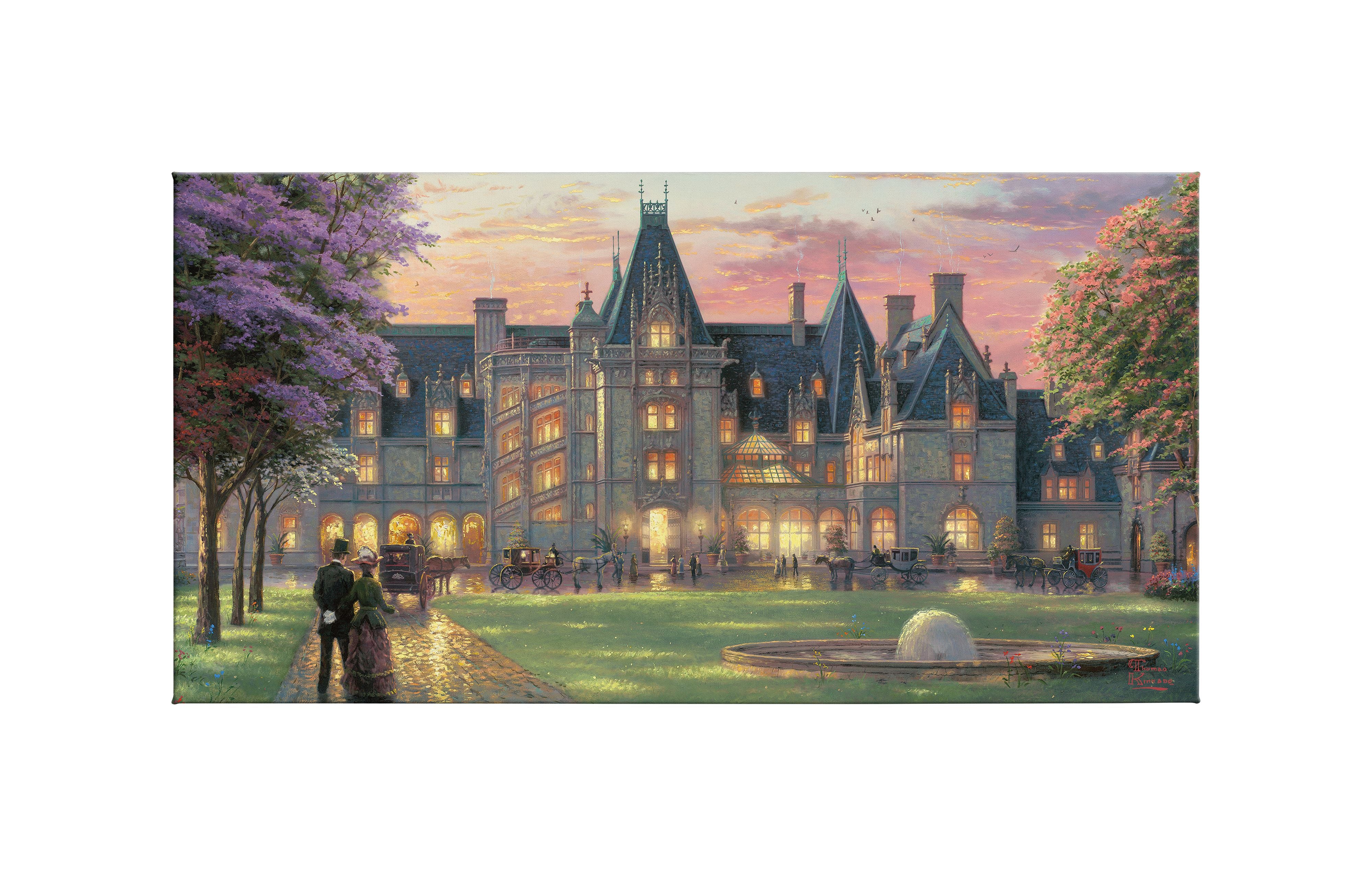 Elegant Evening At Biltmore 16 X 31 Gallery Wrapped Canvas   68628 F 