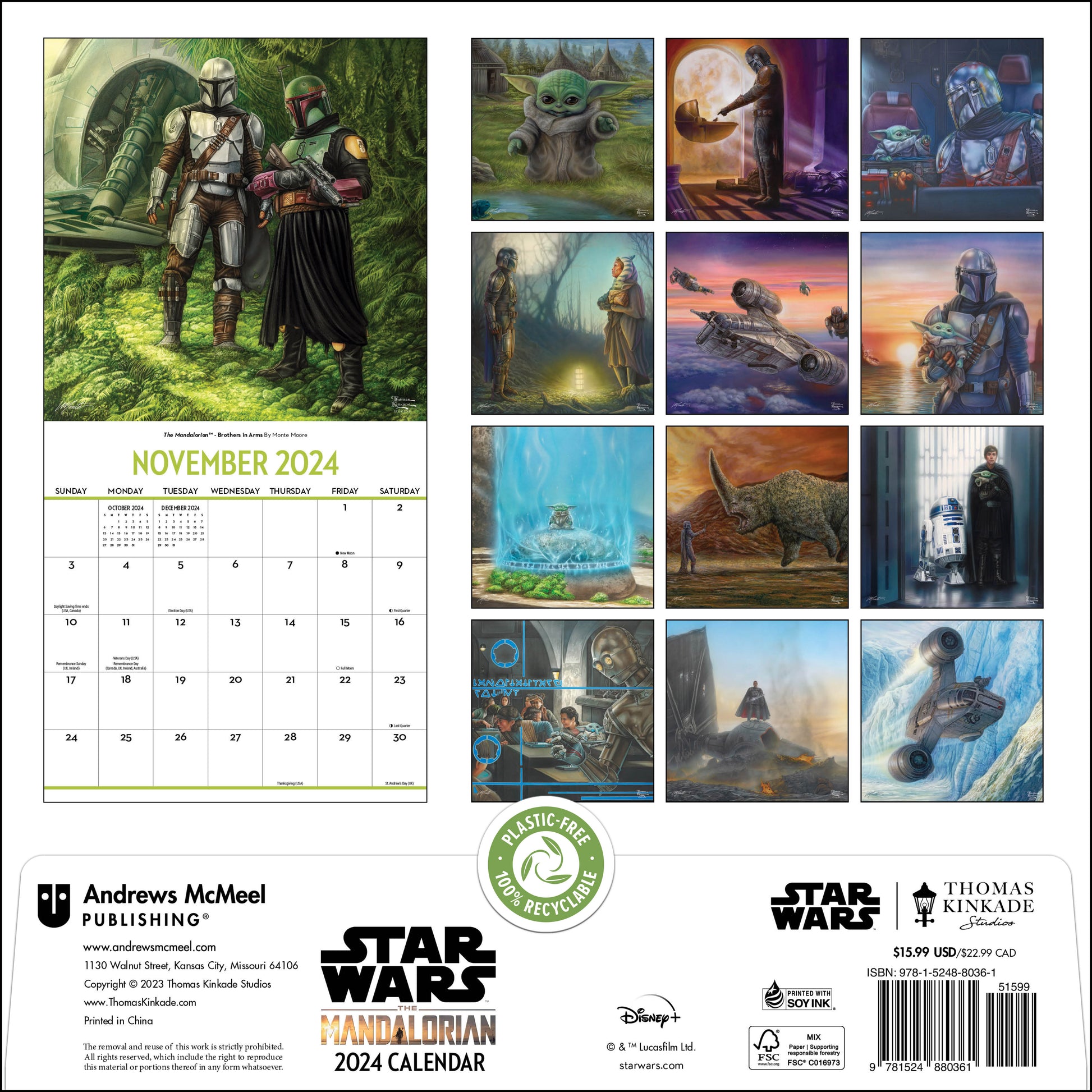 Calendar 2024 Star Wars: The Mandalorian - Grogu