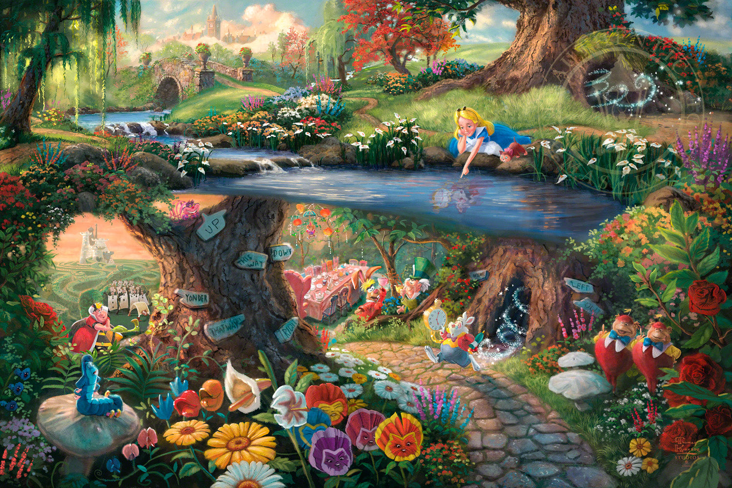 Disney Alice in Wonderland - Jewel Edition Art – Thomas Kinkade 