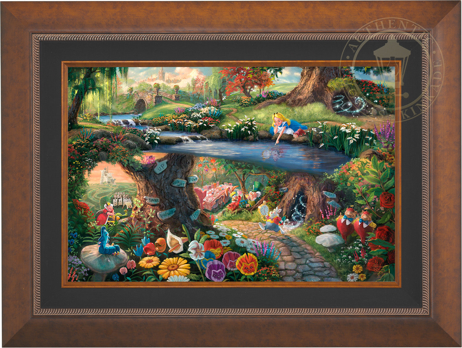 Alice in Wonderland Thomas Kinkade hot Canvas