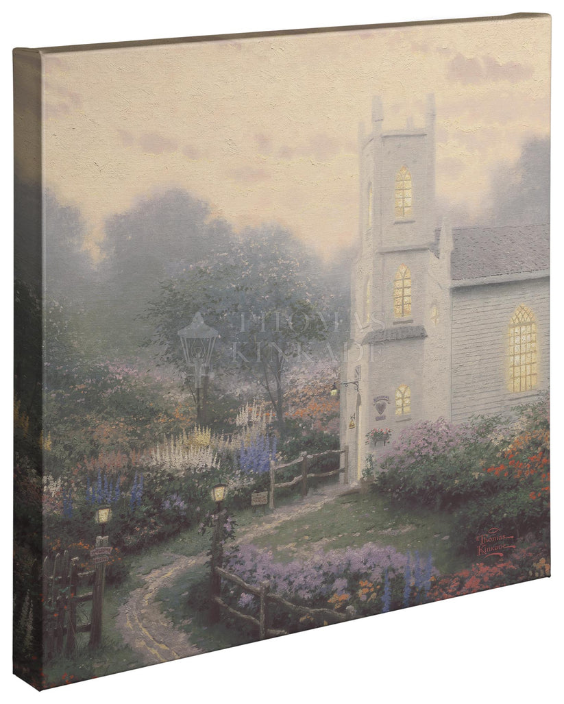 Blossom Hill Church 20" x 20" Gallery Wrapped Canvas Thomas Kinkade