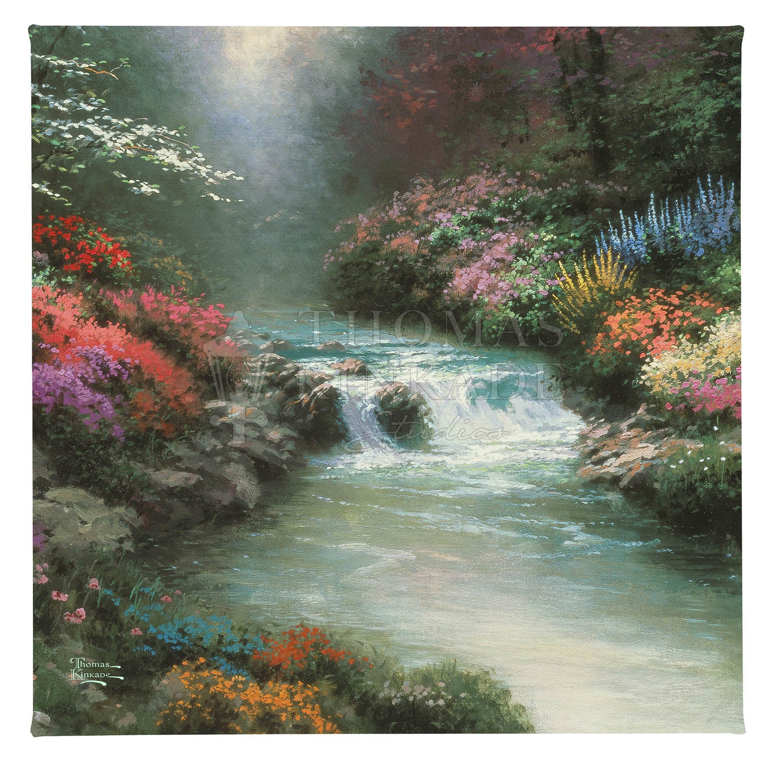 Beside Still Waters - 14" X 14" Gallery Wrapped Canvas – Thomas Kinkade ...