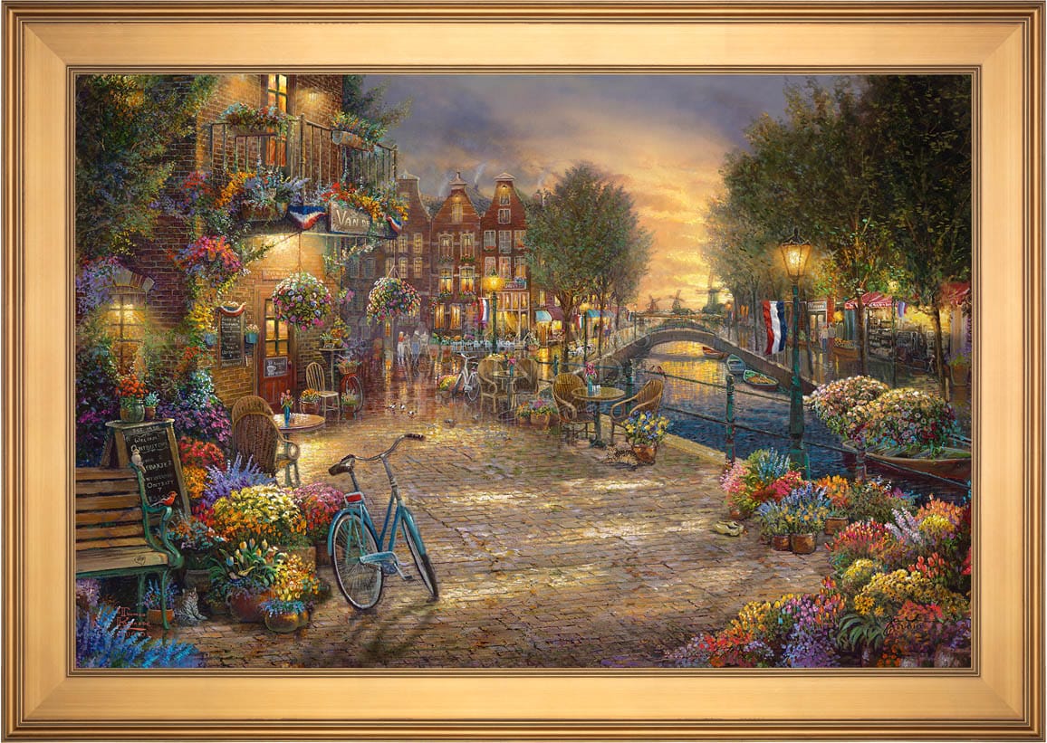 12 Pc Thomas Kinkade Simpler Times 6 - Antique