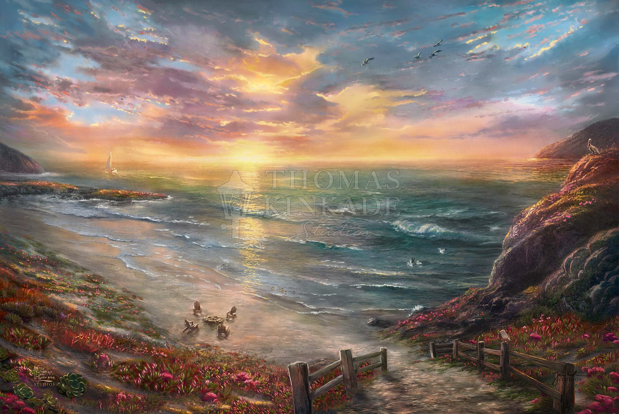 Beachside Gathering - Limited Edition Canvas