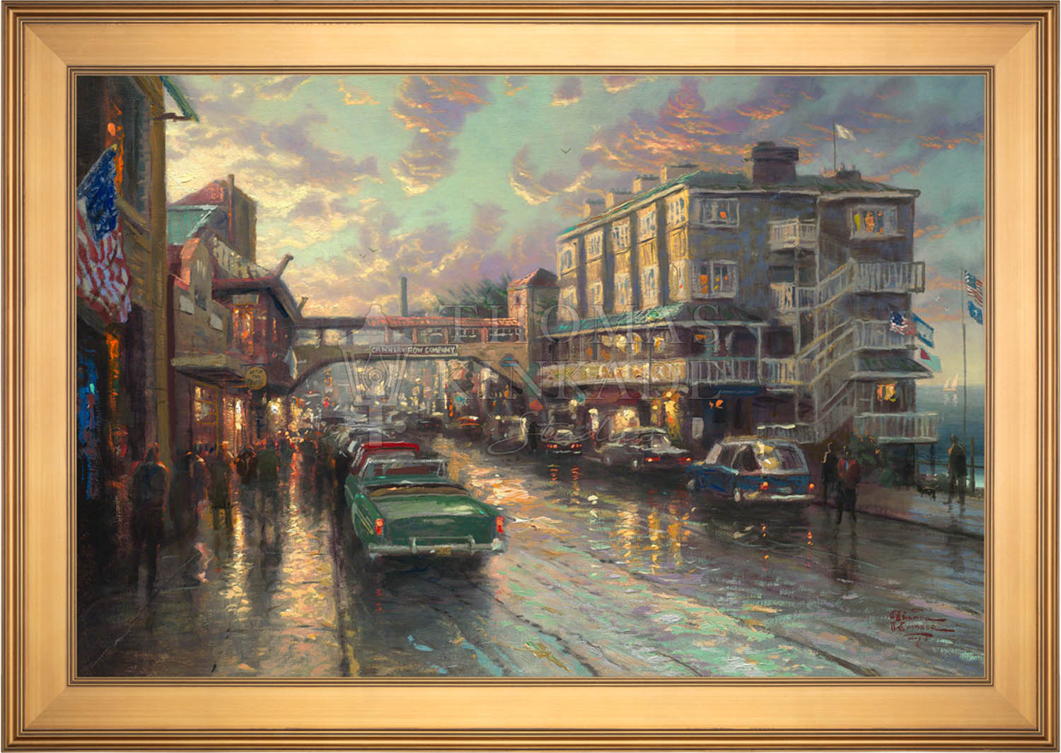 Cannery Row Sunset Limited Edition Canvas Thomas Kinkade Studios