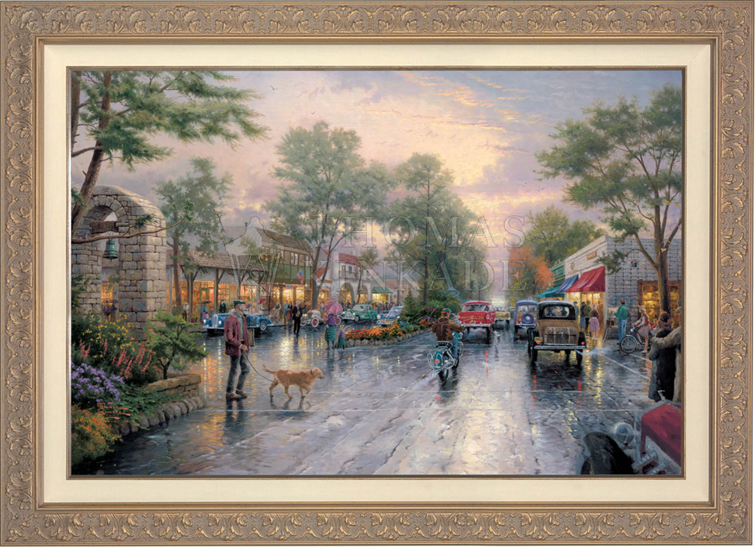 Carmel, Sunset on Ocean Avenue - Limited Edition Canvas – Thomas