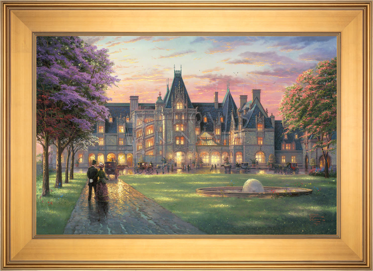 Elegant Evening At Biltmore Limited Edition Canvas Thomas Kinkade   Canvas Eleeve Galgld 11 