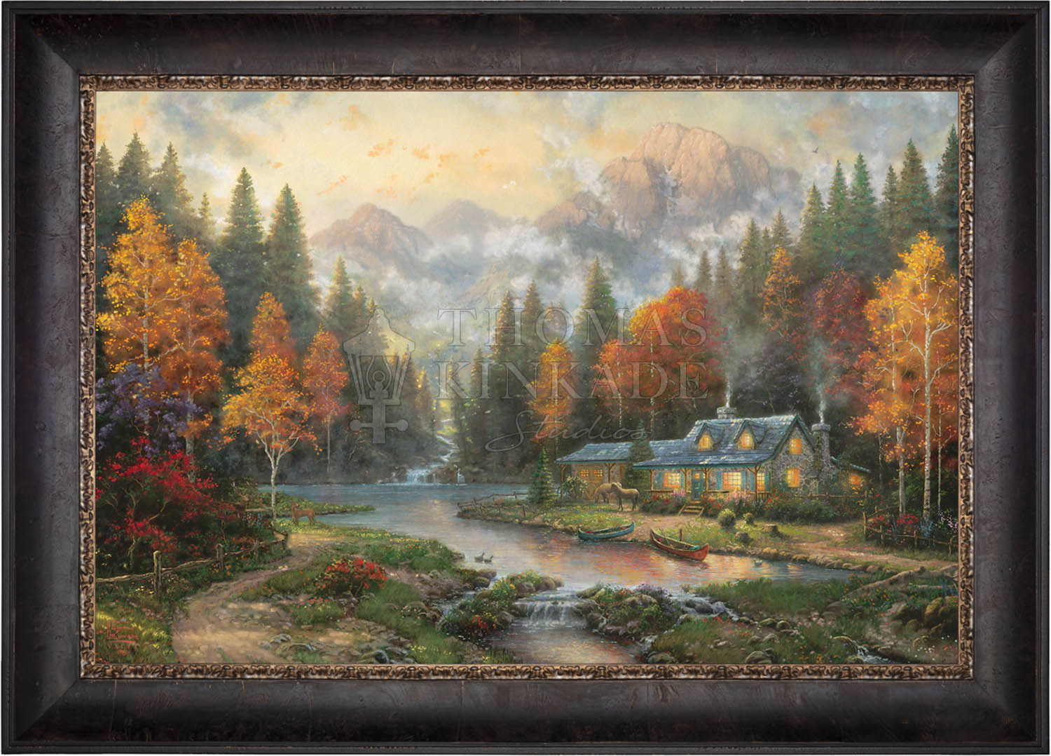 Evening at Autumn Lake - Limited Edition Canvas – Thomas Kinkade 