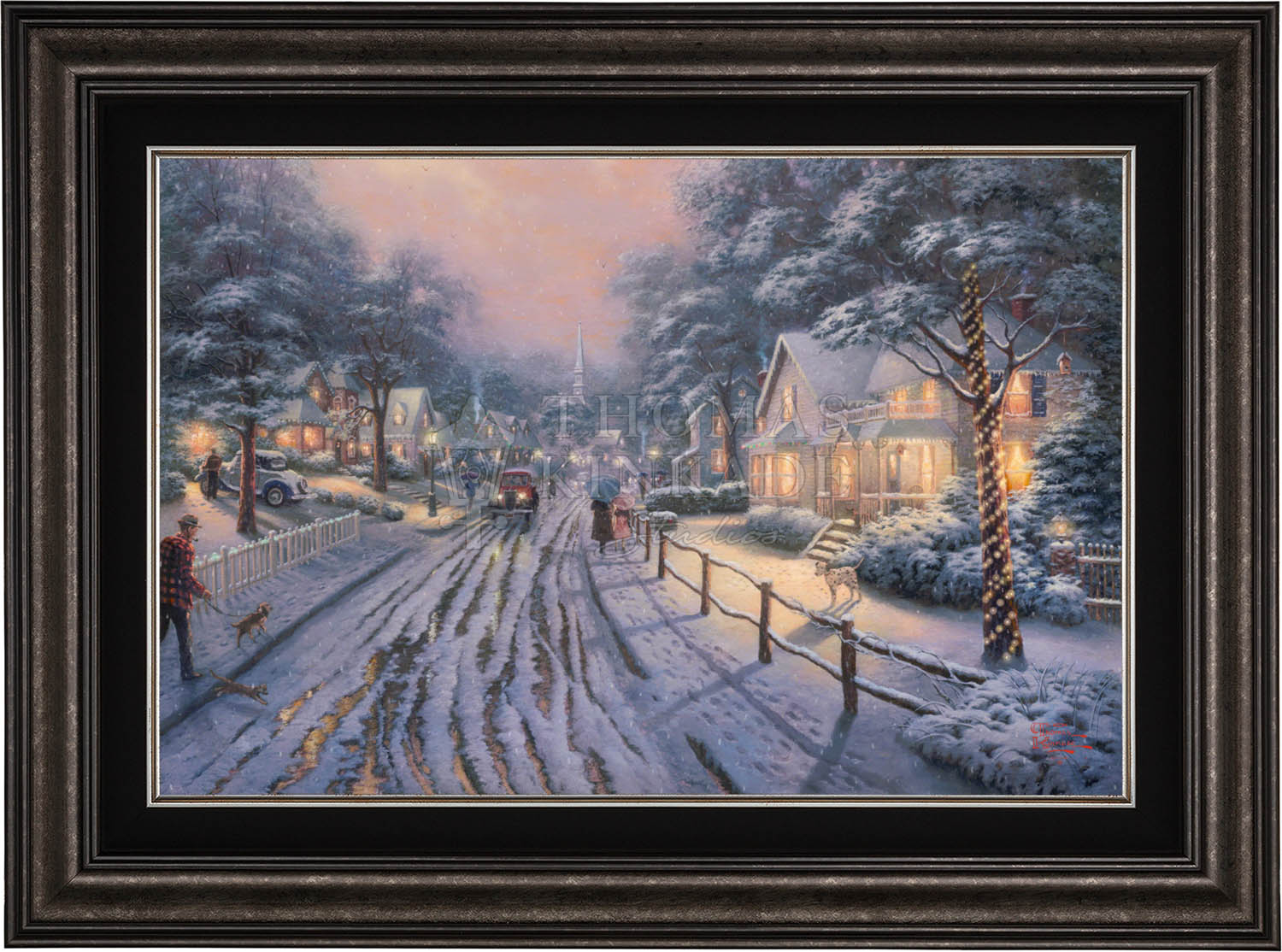 Hometown Christmas Memories Limited Edition Canvas Thomas Kinkade   Canvas Htcmem Drkptr 2 