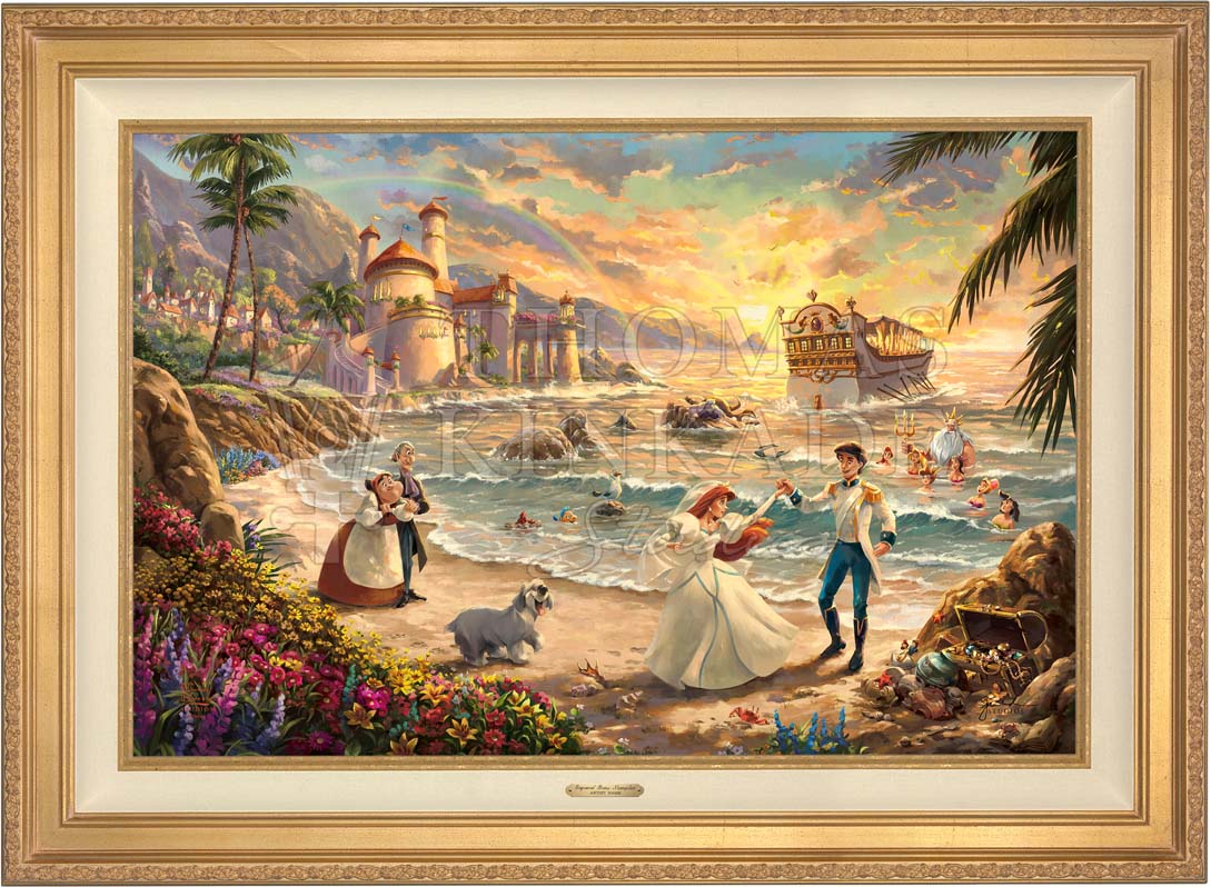 – Edition Thomas Kinkade Celebration Little Disney Limited Love Canvas of The - Mermaid Studios