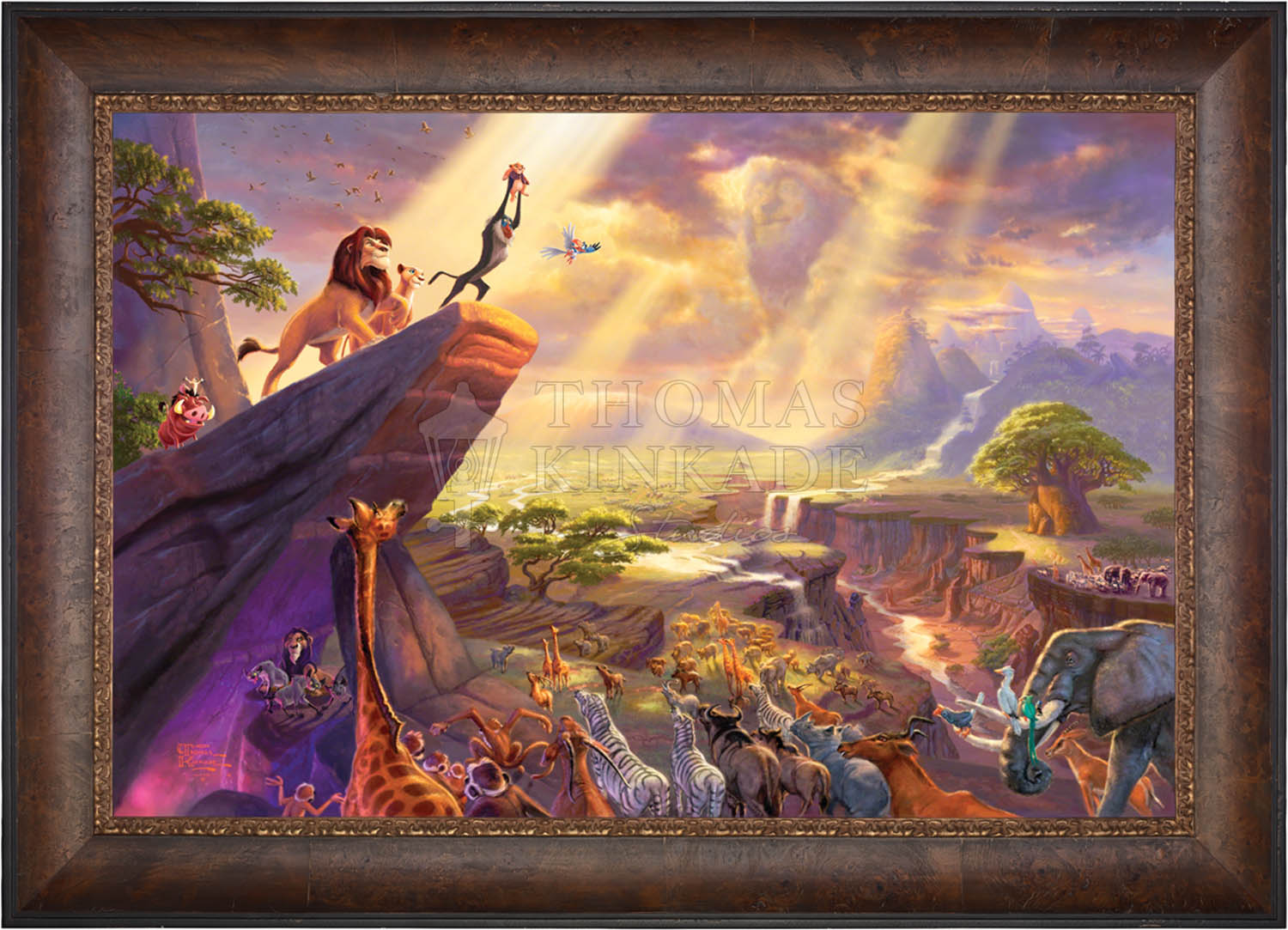 Thomas Kinkade store Lion King Canvas w/frame