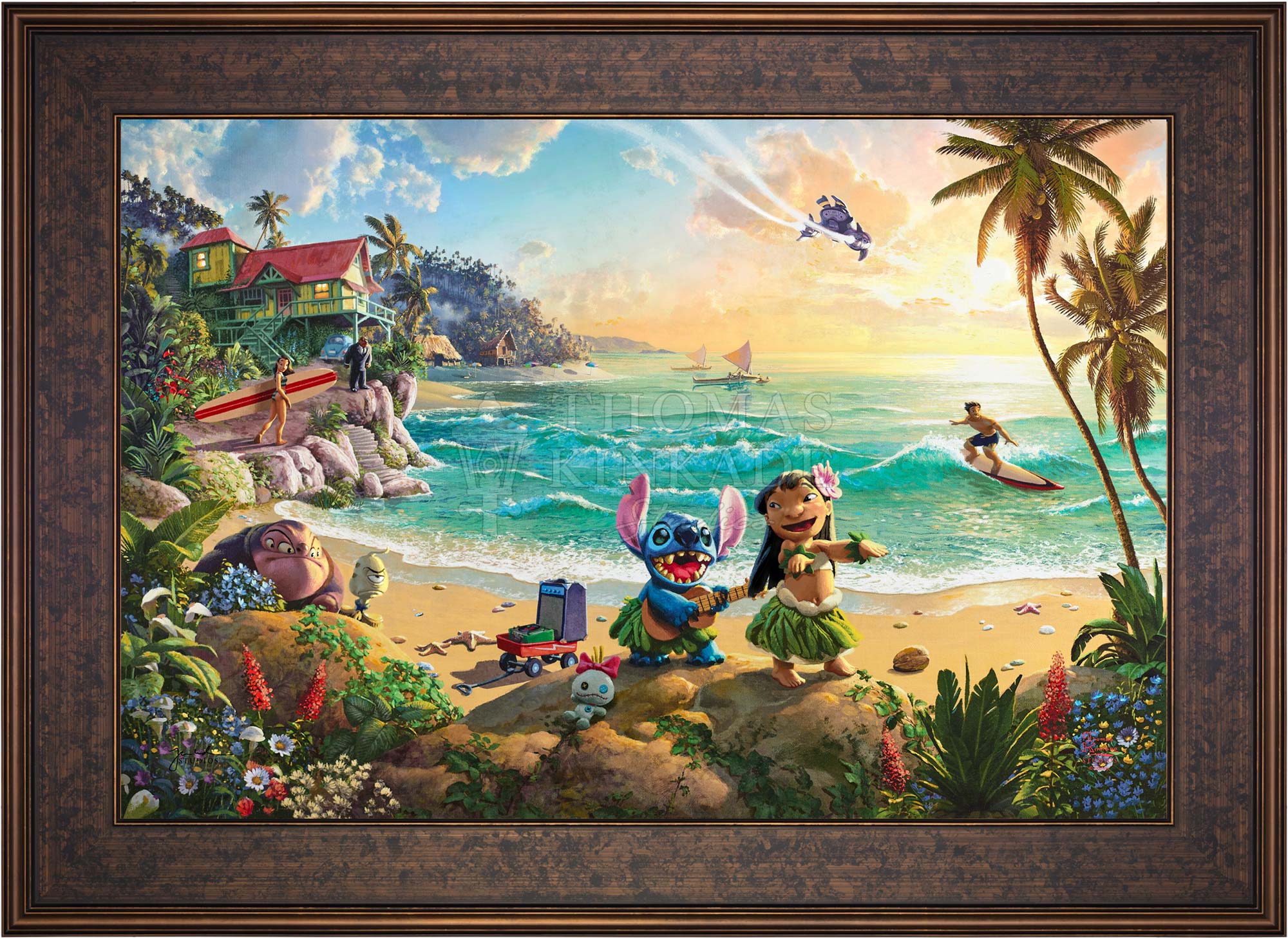 Disney Lilo Stitch Limited Edition Canvas Thomas Kinkade Studios