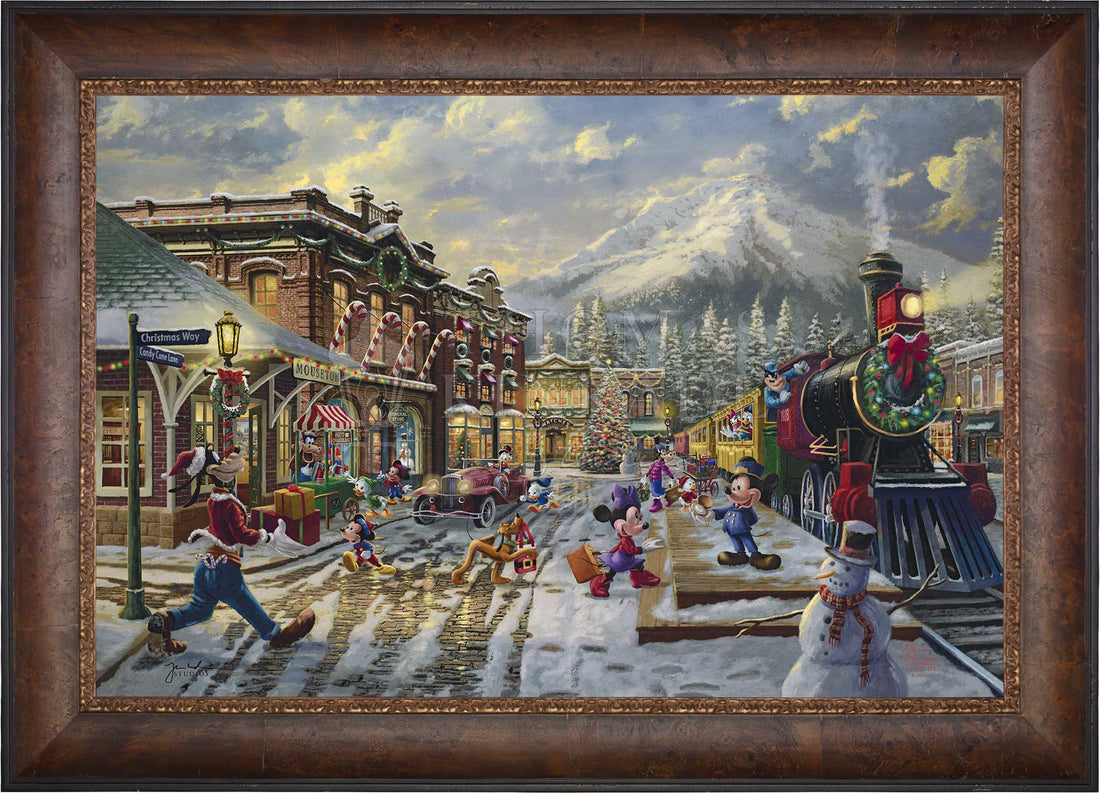 Disney Mickey and Minnie Candy Cane Express Limited Edition Canvas