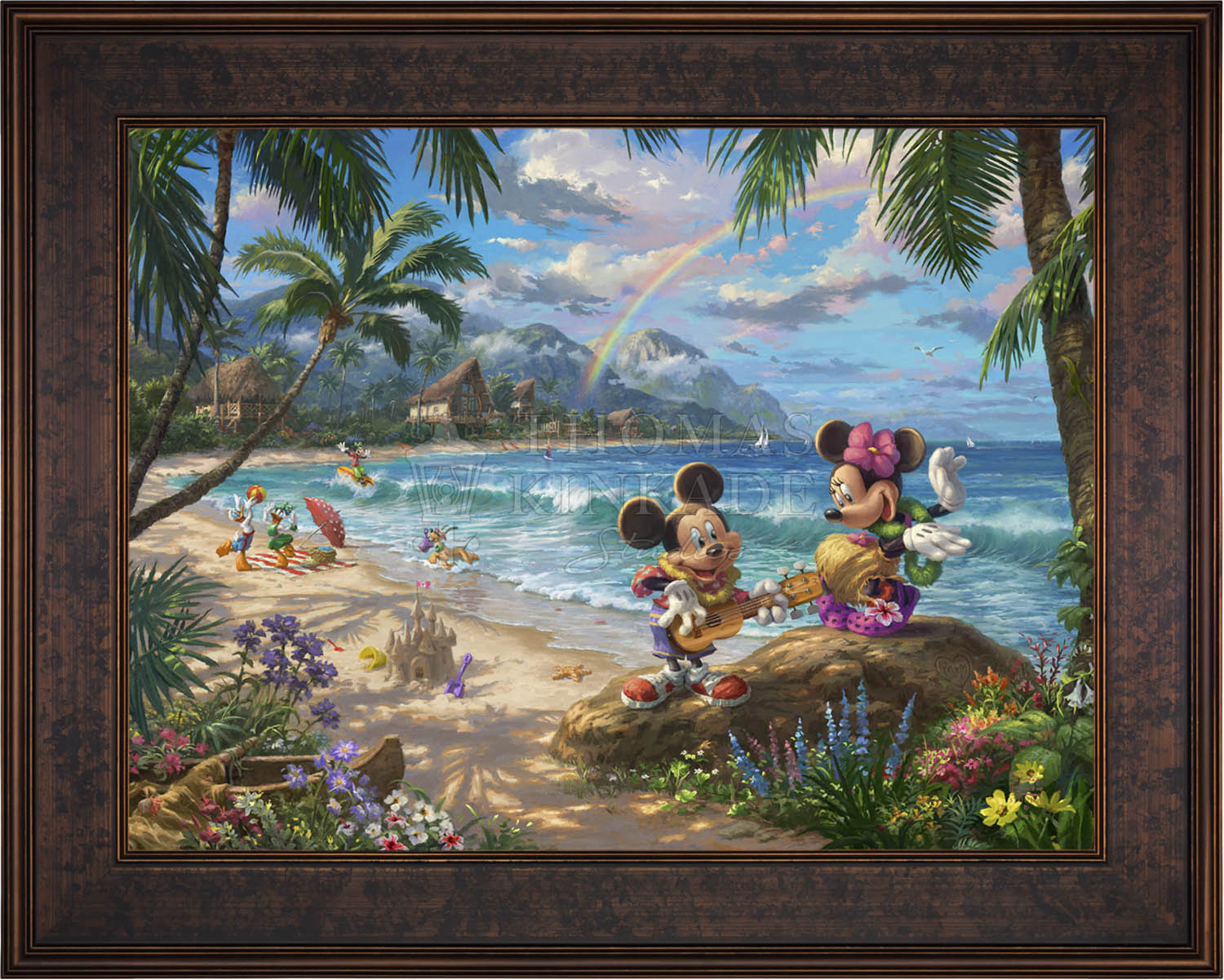 Disney Mickey and Minnie in Hawaii - Limited Edition Canvas