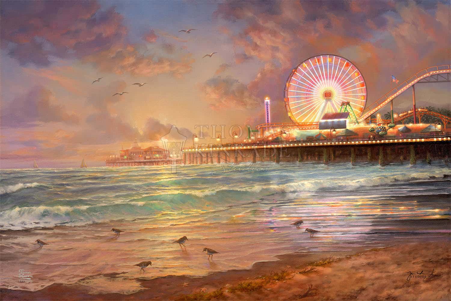 SANTA MONICA PIER CANVAS ART outlets 16 X 20