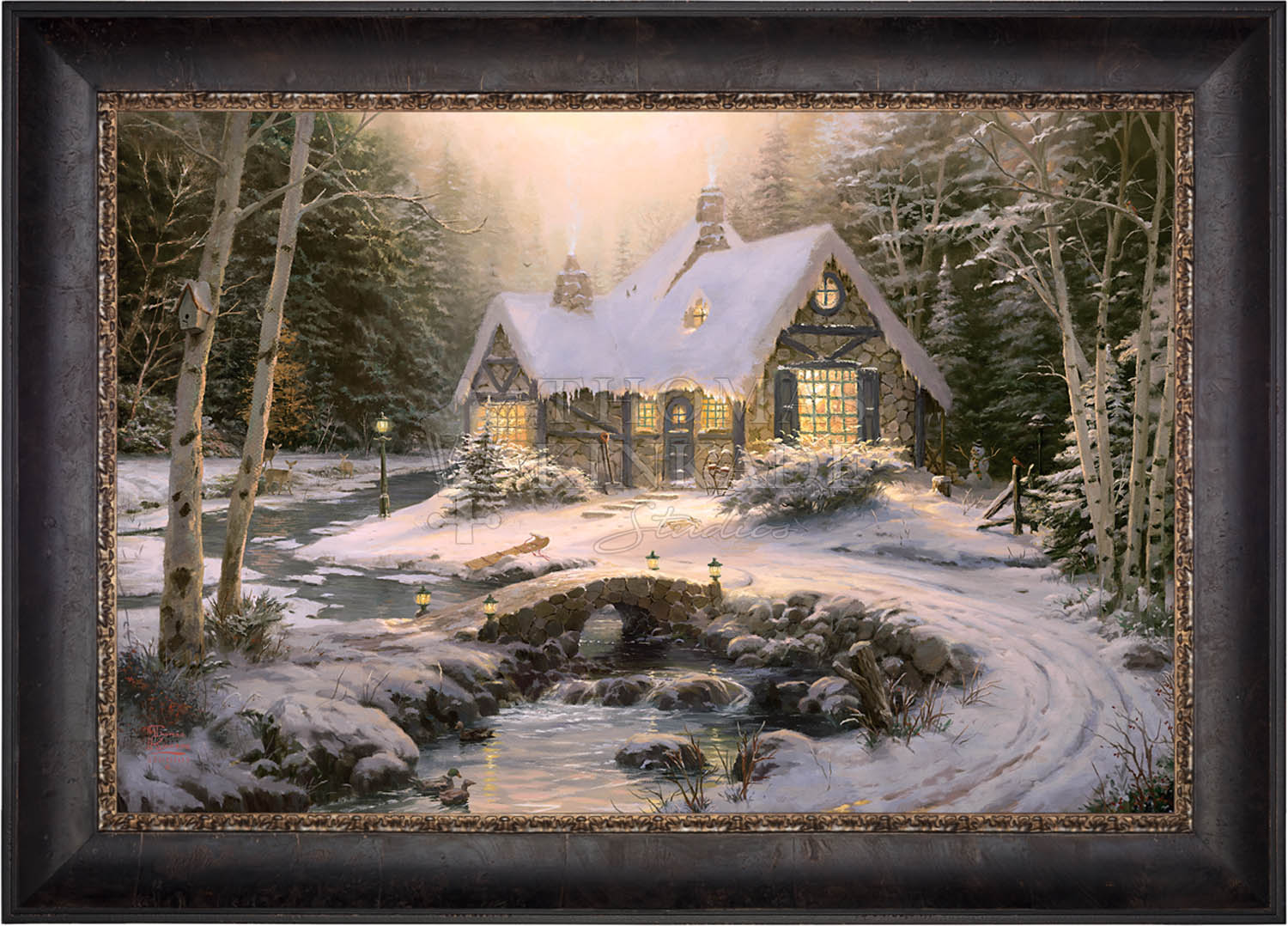 Winter Light Cottage - Limited Edition Canvas – Thomas Kinkade Studios