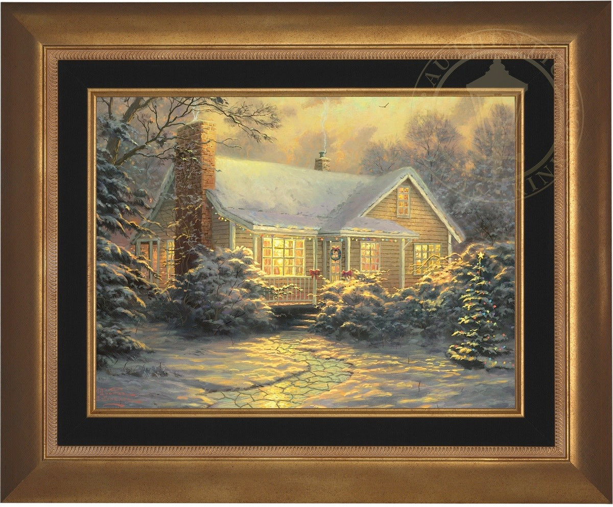 Christmas Cottage Movie Release Limited Edition Canvas Thomas   Chrcot 18x24 Aurgld4 