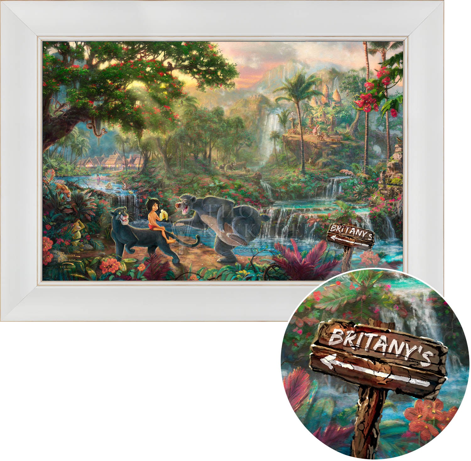 半価特販 Thomas Kinkade Disney The Jungle Book Brushwork (Burl