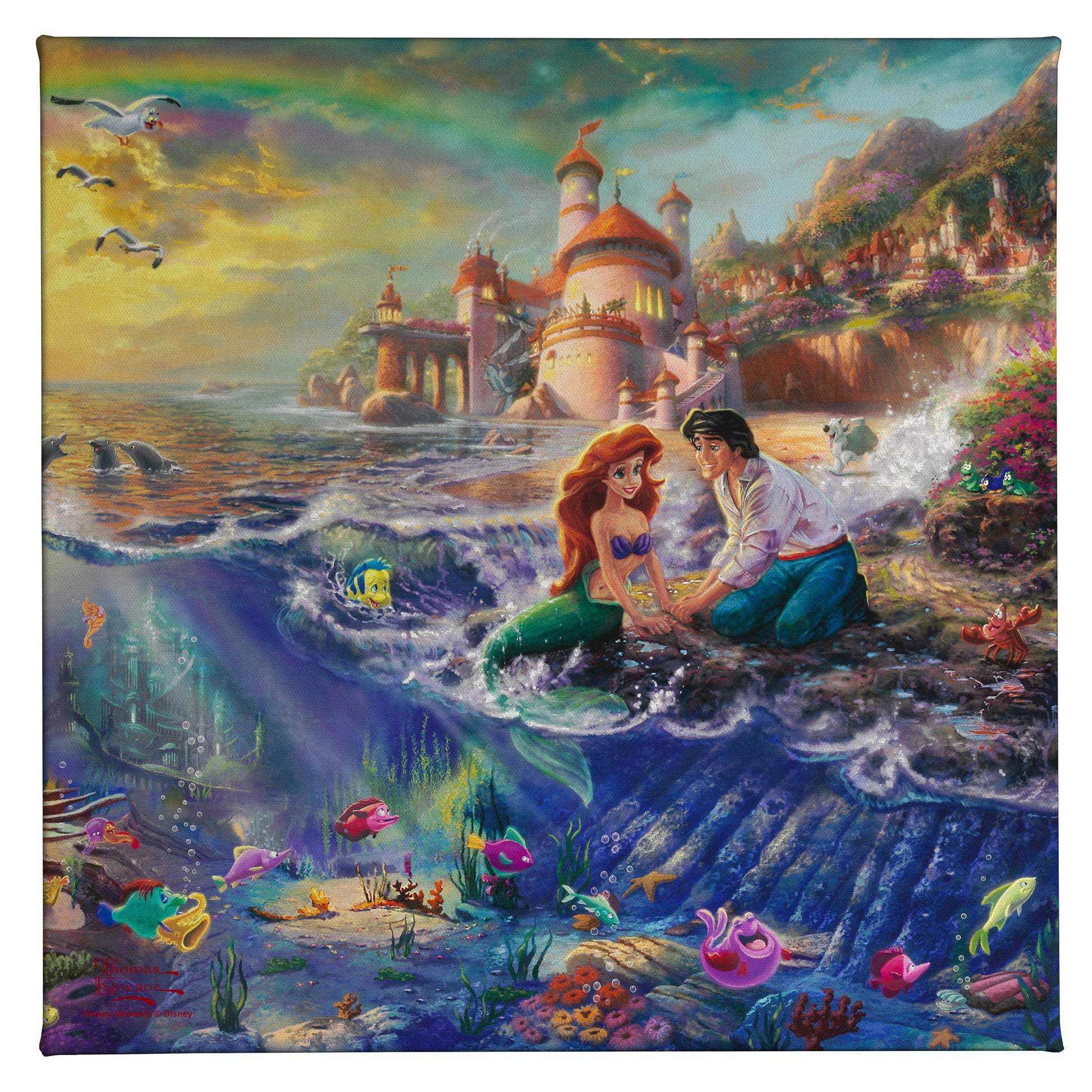 Disney The Little Mermaid - 14 x 14 Gallery Wrapped Canvas