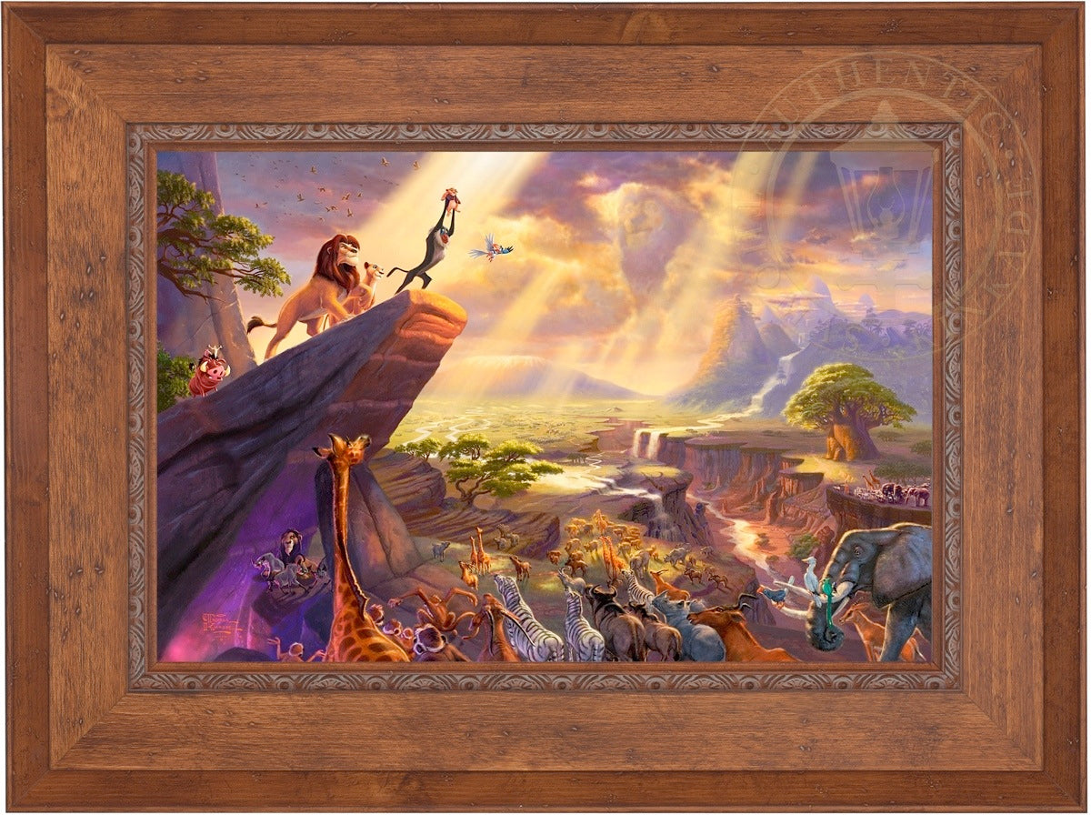 Thomas Kinkade Lion King 2024 Canvas w/frame