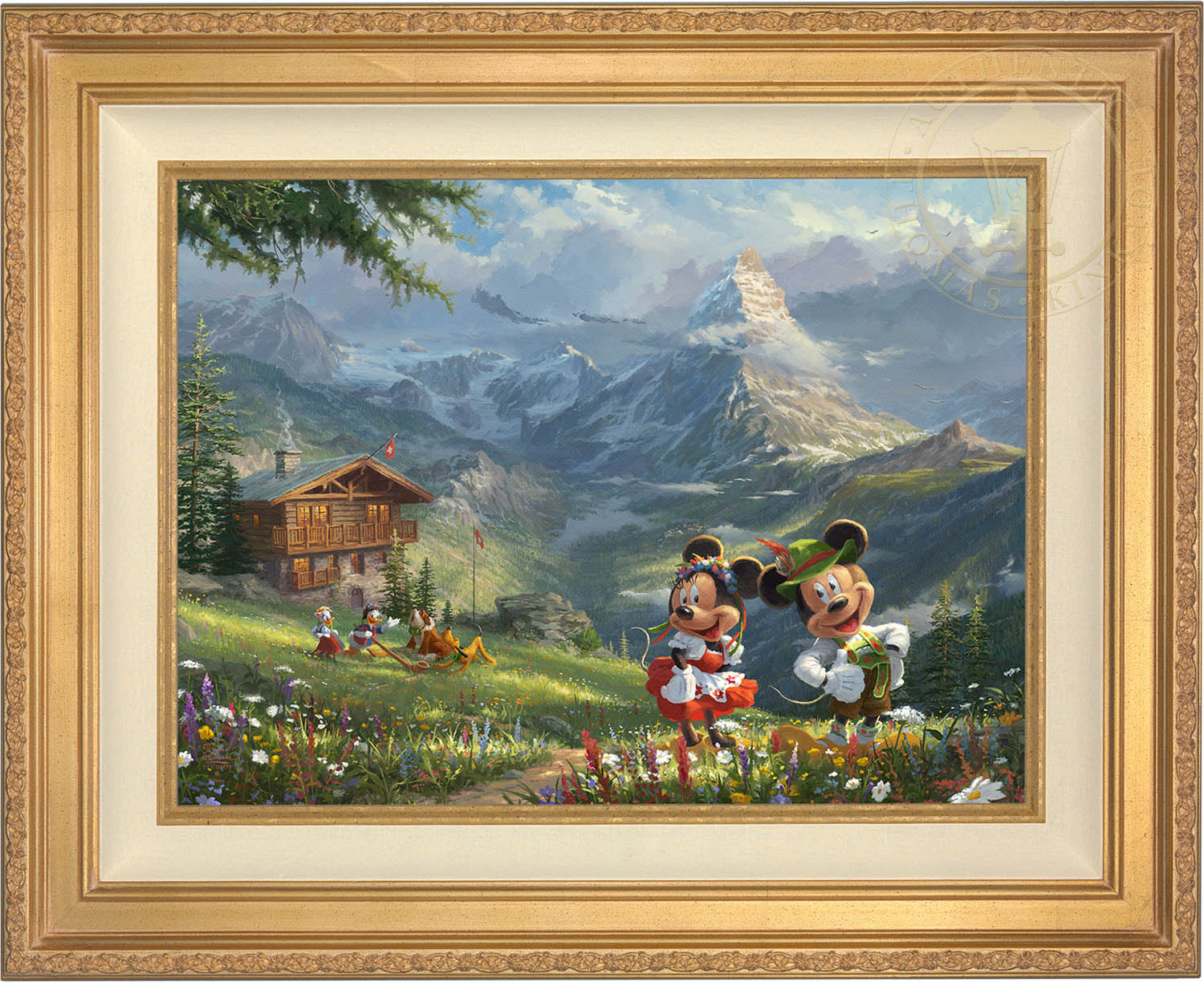 Disney Mickey and Minnie in the Alps - Limited Edition Canvas