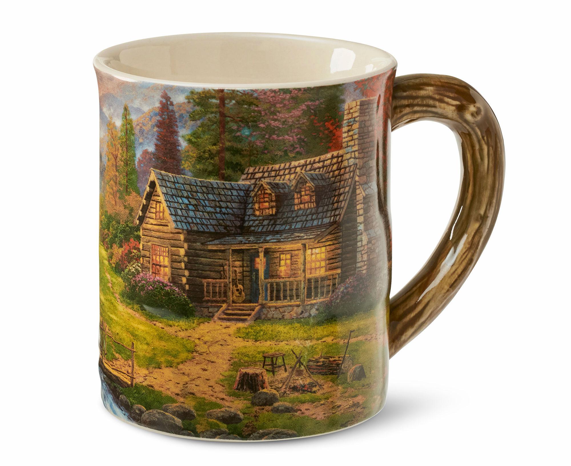 Mountain Paradise - Sculpted Mug – Thomas Kinkade Studios