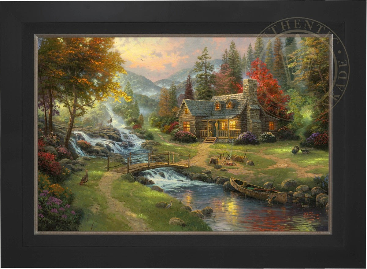 Thomas 2024 kinkade ,mountain paridise painting