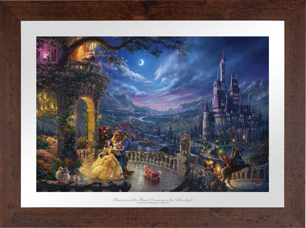 Beauty and the Beast Dancing in the Moonlight'' Gallery Wrapped Canvas by  Thomas Kinkade Studios
