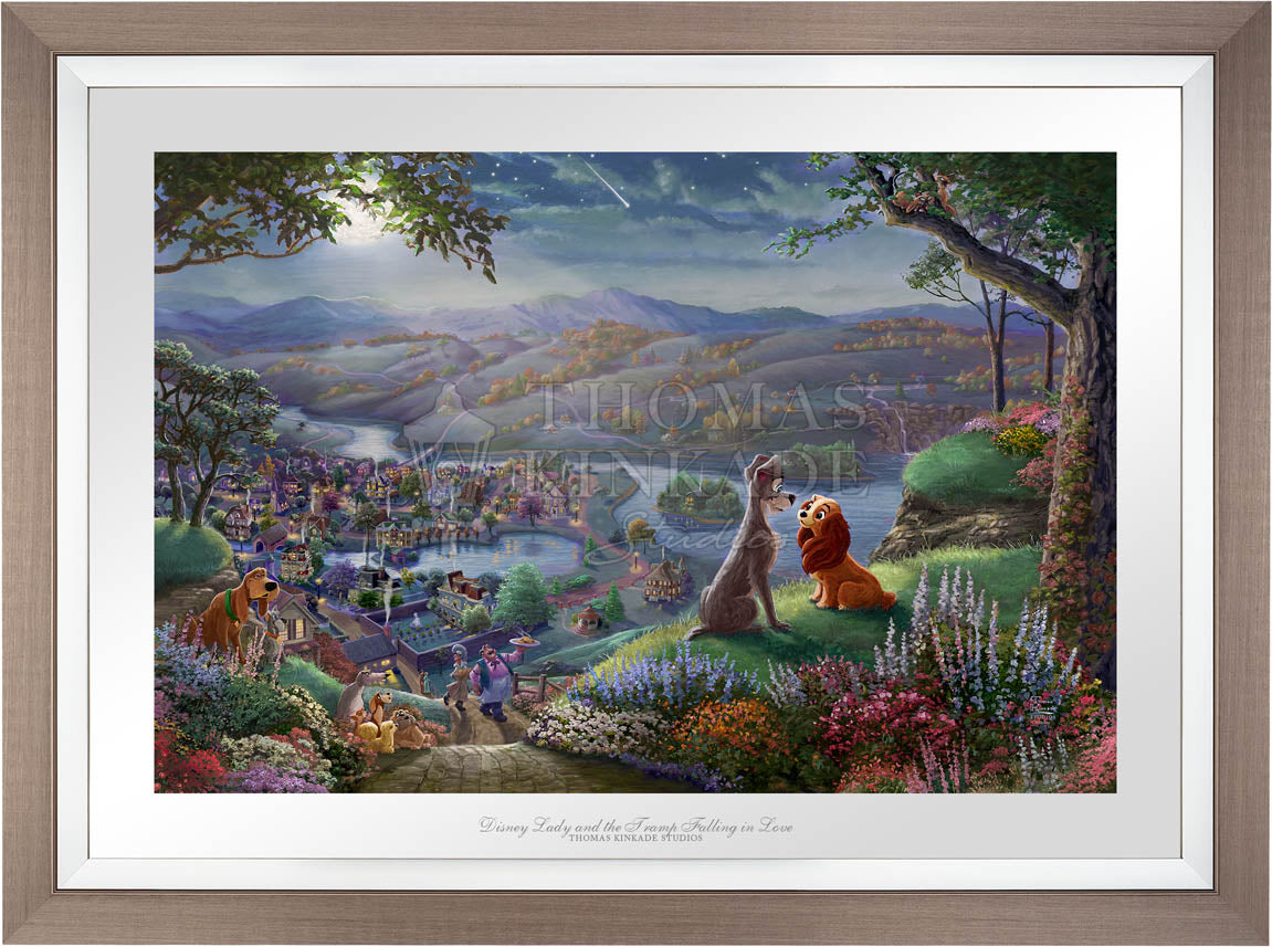 Disney Lady and the Tramp Falling in Love - Limited Edition Paper