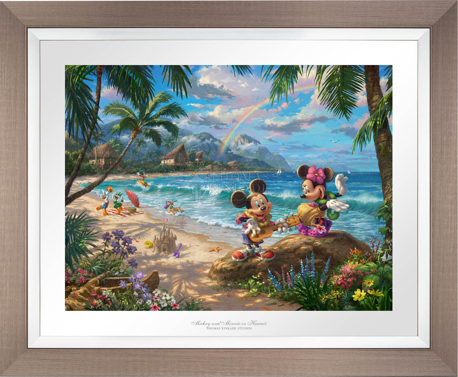 ディズニー版画Mickey and Minnie in Hawaii-