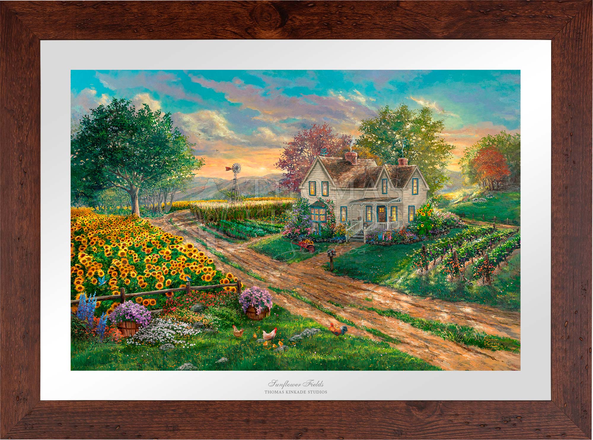 Sunflower Fields - Limited Edition Paper – Thomas Kinkade Studios