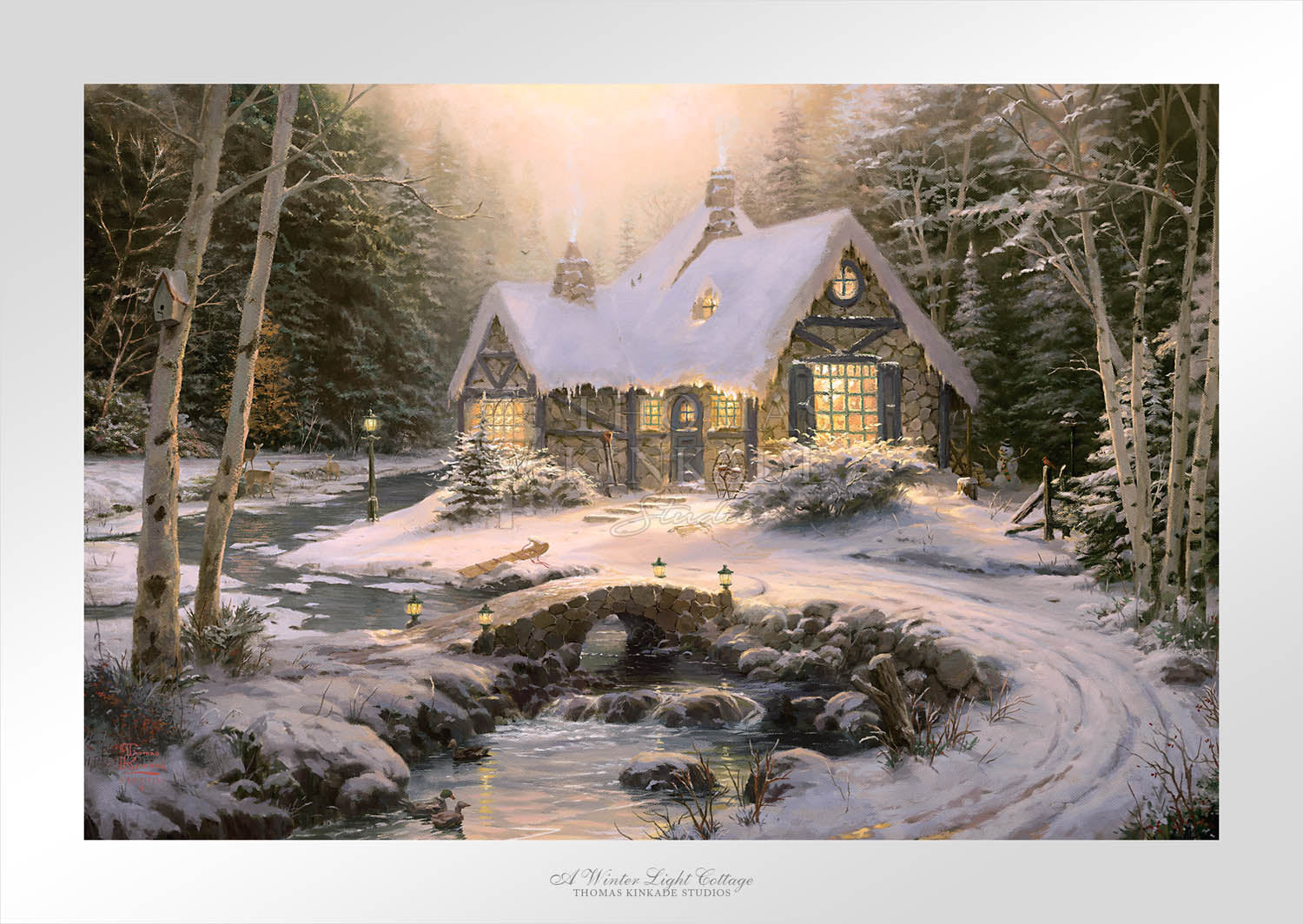 Winter Light Cottage - Limited Edition Paper – Thomas Kinkade Studios