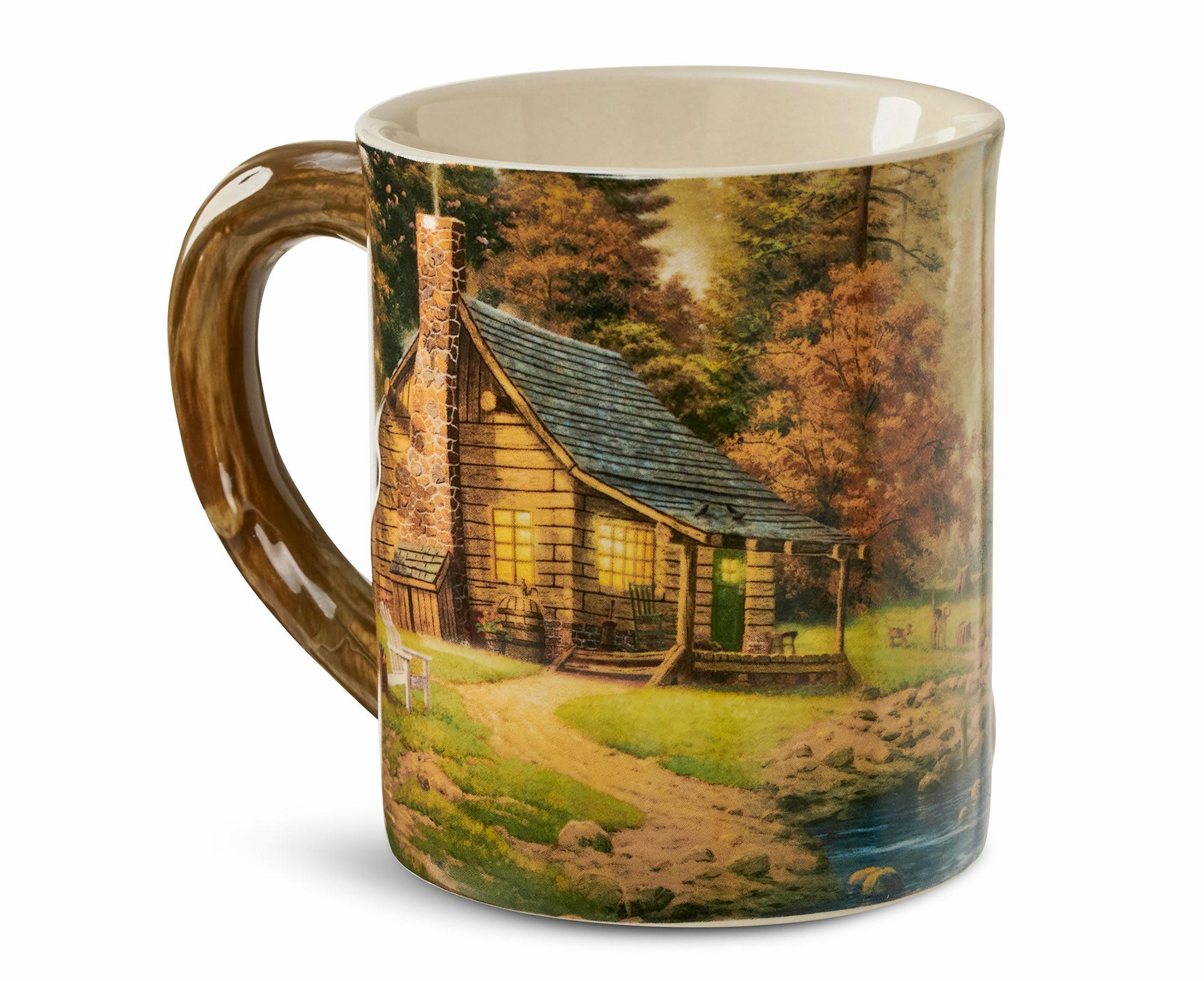 A Peaceful Retreat - Sculpted Mug – Thomas Kinkade Studios
