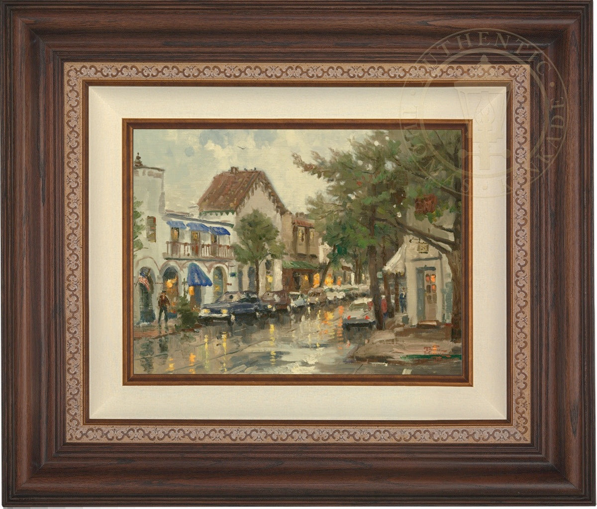 Rainy Day In Carmel Limited Edition Canvas Thomas Kinkade Studios   Raiday 12x16 Drkwal6 