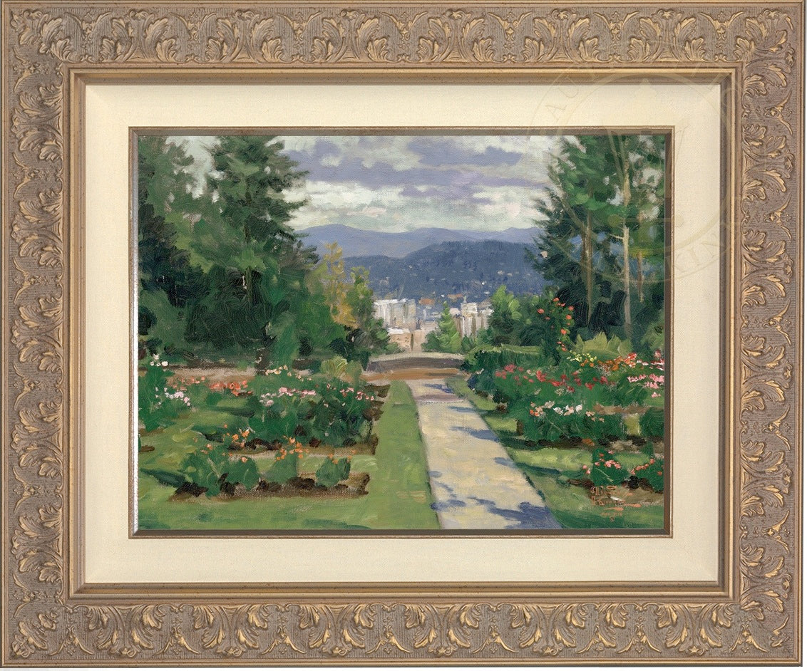 Rose Garden, Portland | Limited Edition Canvas Art – Thomas Kinkade Studios