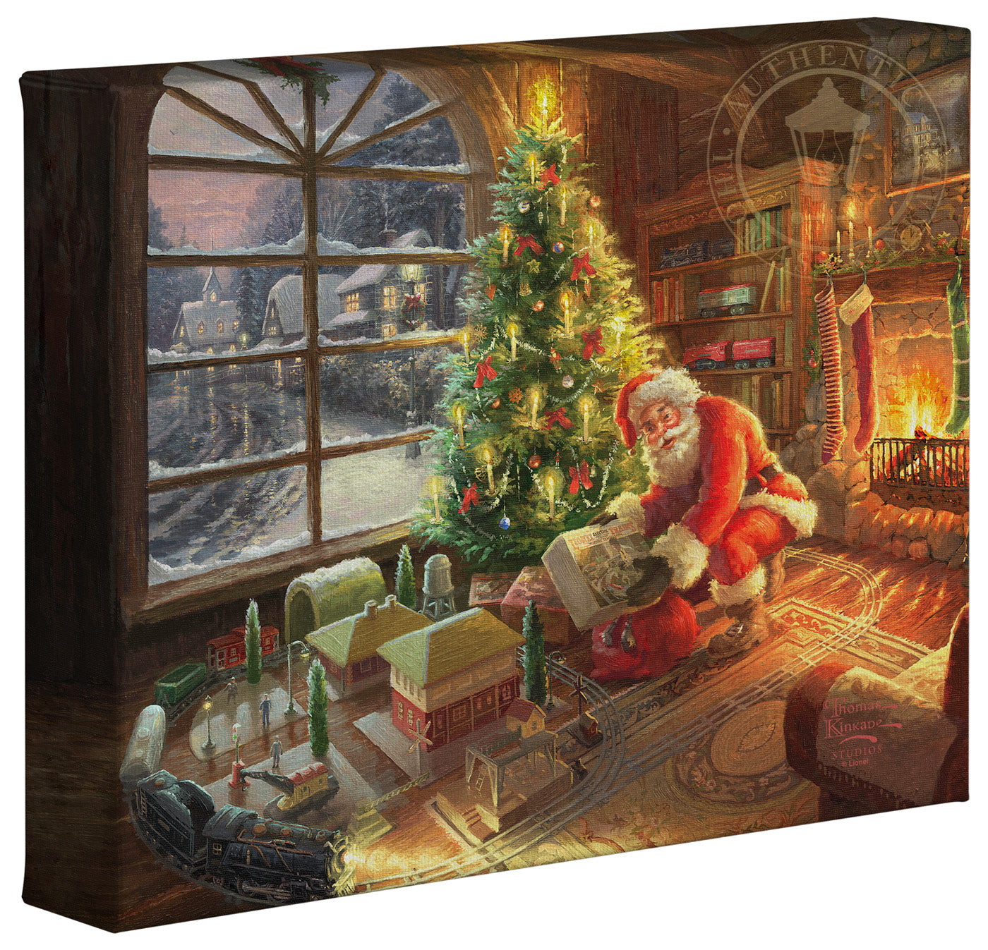 Warm Holiday Fireplace - Original 8 x 10 2024 Framed Drawing - SALE