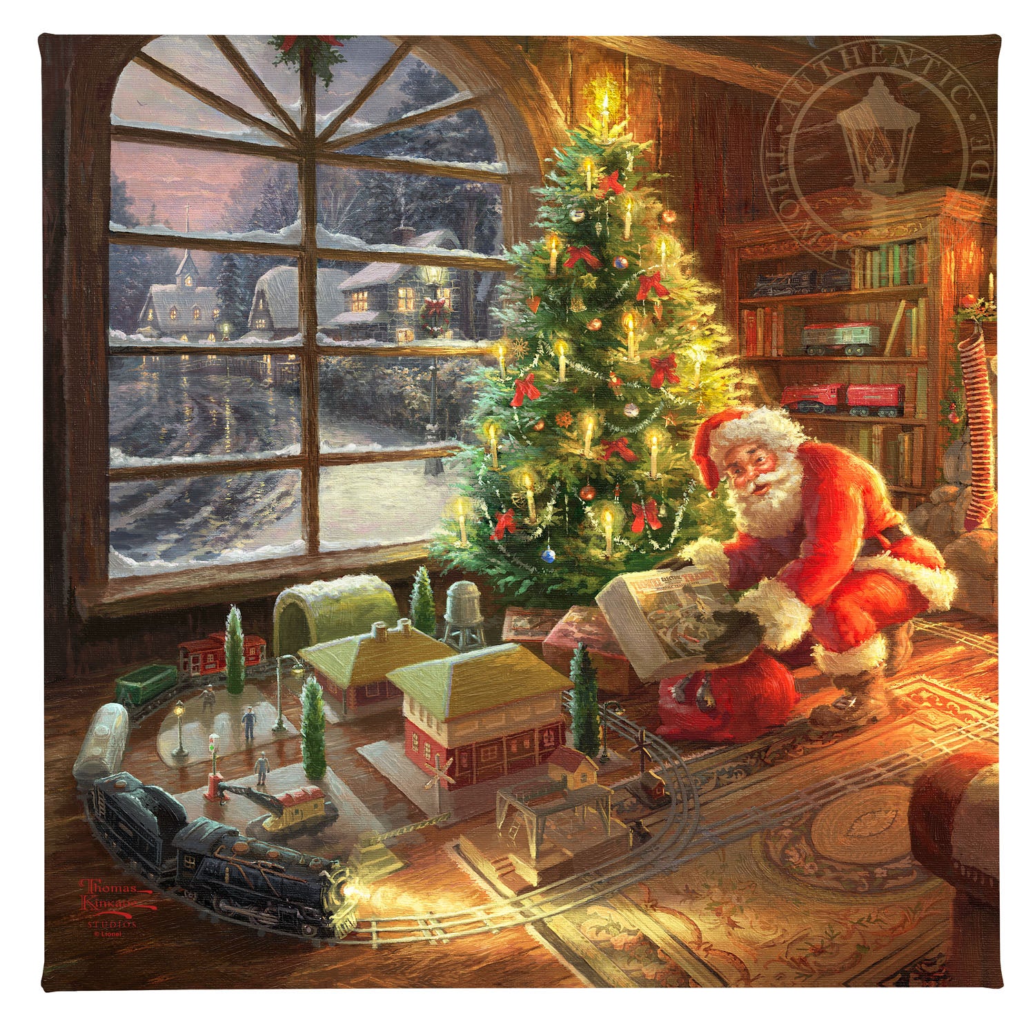 Santa s Special Delivery 14 X 14 Gallery Wrapped Canvas Thomas Santa s special delivery 14 x 14 gallery wrapped canvas thomas