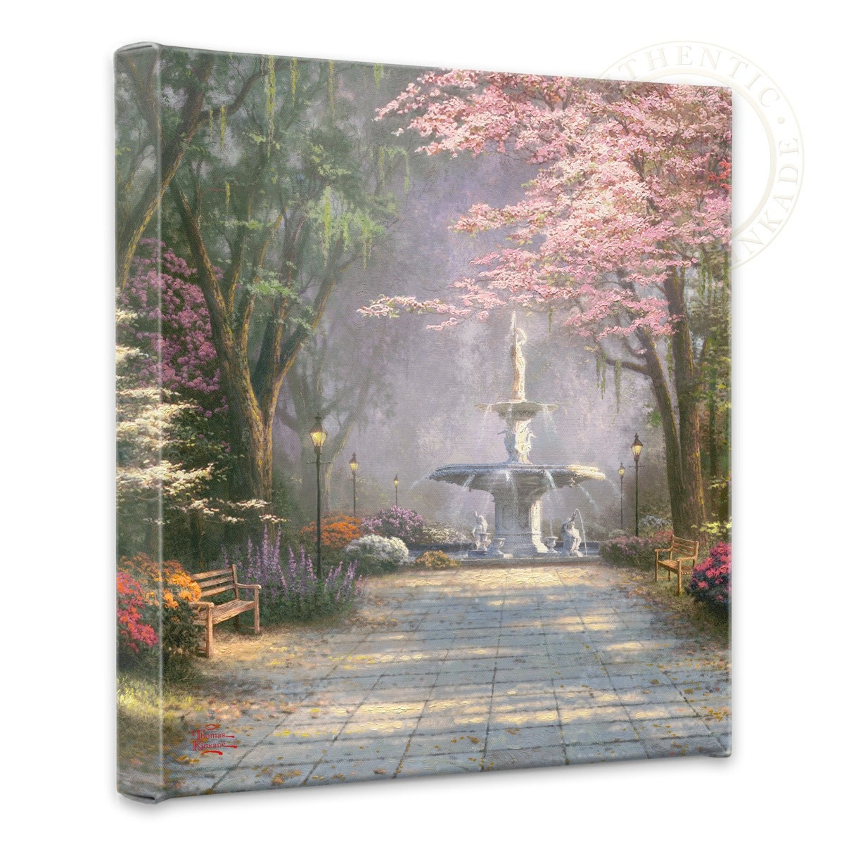 Savannah Romance 14 X 14 Gallery Wrapped Canvas Thomas Kinkade   Savrom 562281 