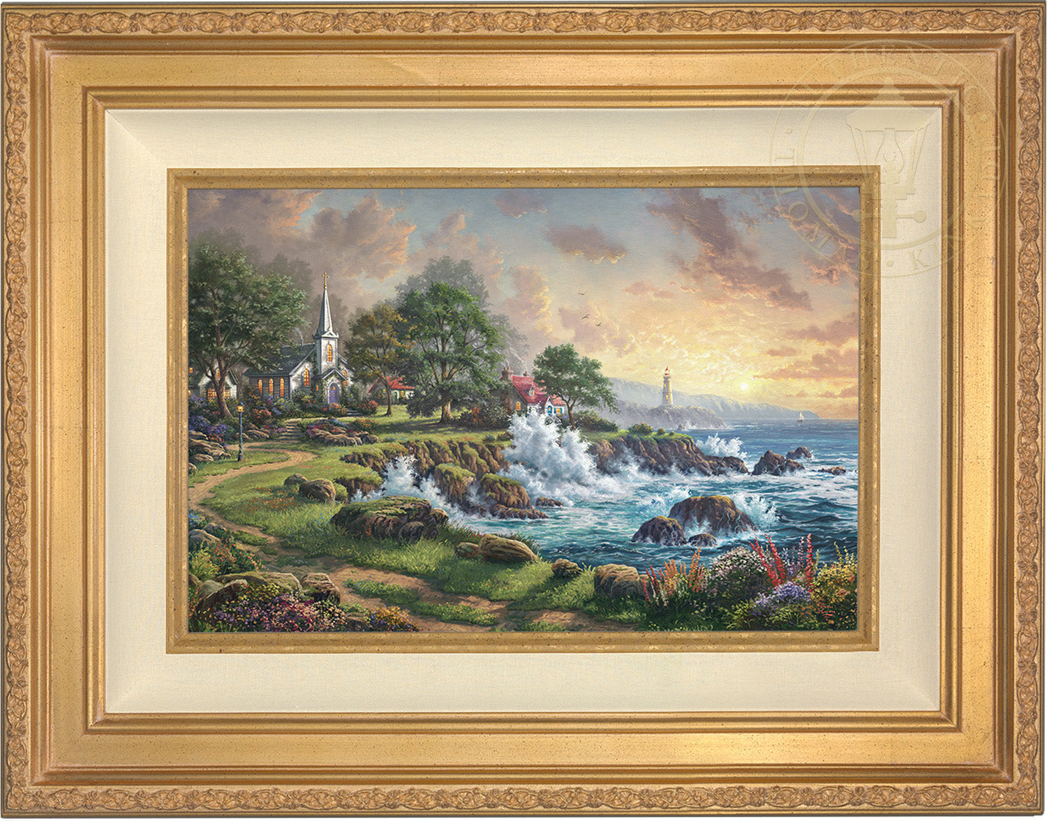 Thomas factory Kinkade The Village Lighthouse Seaside Village I 27