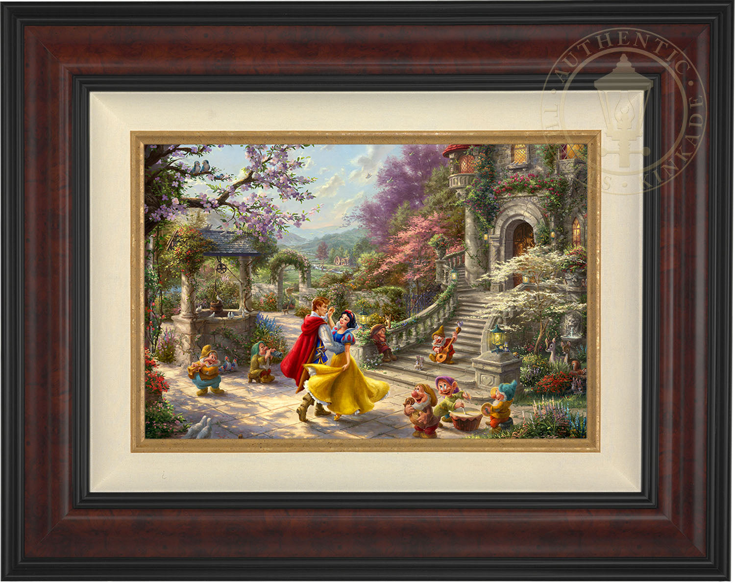 Snow shops White & Seven Dwarfs color canvas