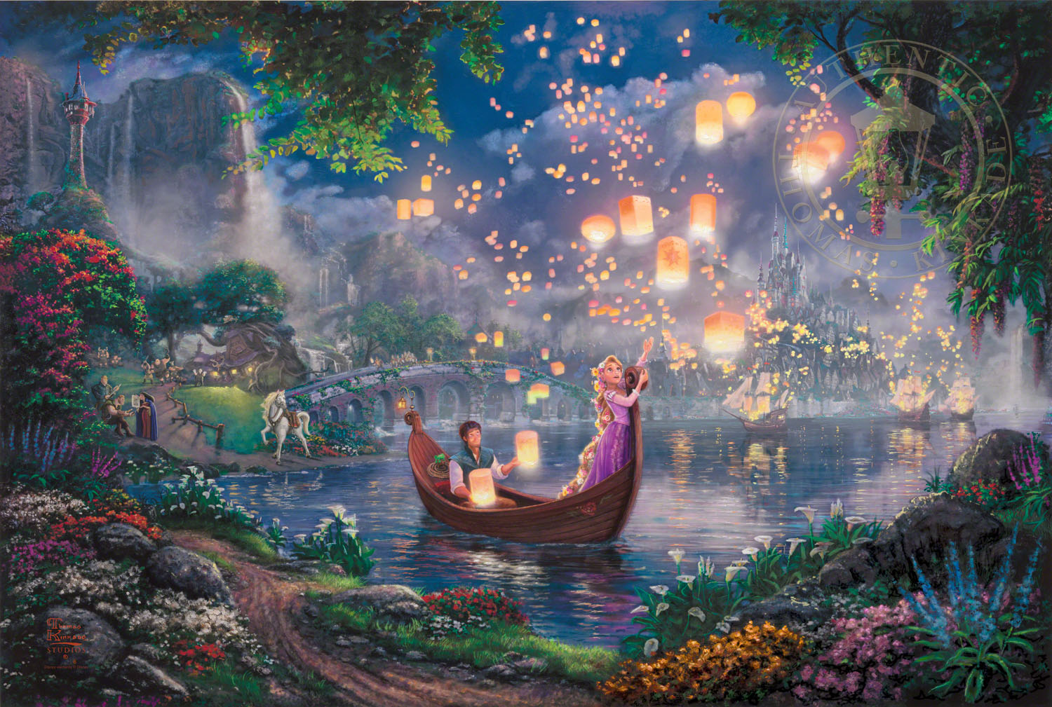 Disney Tangled Jewel Edition Art Thomas Kinkade Studios