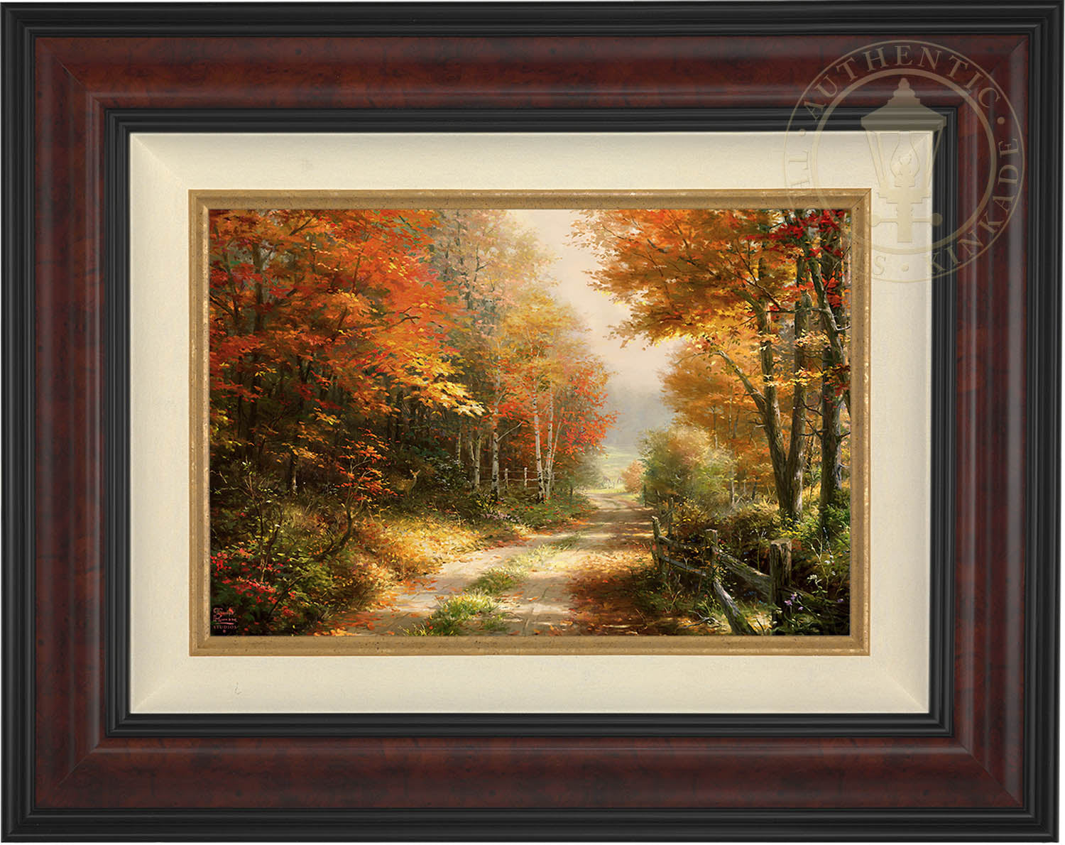 A Walk Down Autumn Lane - Limited Edition Canvas – Thomas Kinkade Studios